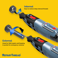 RT2 Pack of 3 Rotary Thread File Standard