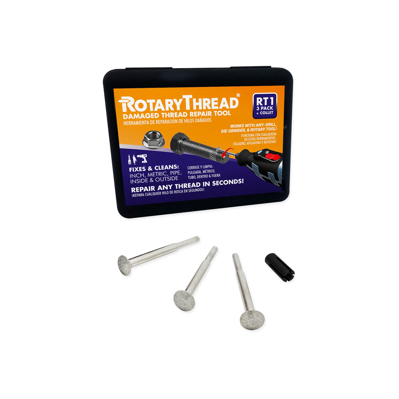 RT1 Pack of 3 with Adaptor Collet
